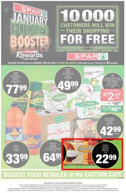 SUPER SPAR - Eastern Cape : January Budget Booster (7 Jan - 19 Jan 2020), page 1