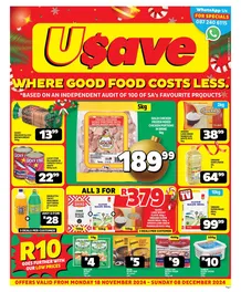 Usave Gauteng, Mpumalanga, Limpopo & North West : Where Good Food Costs Less (18 November - 08 December 2024)