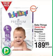 Baby Things Value Pack Premium Nappies-Per Pack