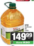 Spar Sunflower Oil-5Ltr Each