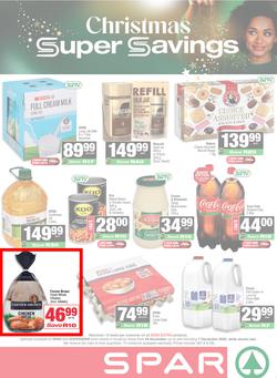 SPAR & SUPERSPAR KwaZulu-Natal Town : Christmas Super Savings (24 November - 07 December 2025), page 1