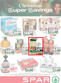 SPAR & SUPERSPAR KwaZulu-Natal Town : Christmas Super Savings (24 November - 07 December 2025), page 1