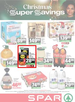 SPAR & SUPERSPAR KwaZulu-Natal Town : Christmas Super Savings (24 November - 07 December 2025), page 1