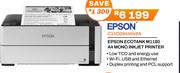 Epson Ecotank M1180 A4 Mono Inkjet Printer C11CG94404SA