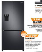 Samsung 470L Nett Frost Free French Door Fridge Black RF49A5202B1