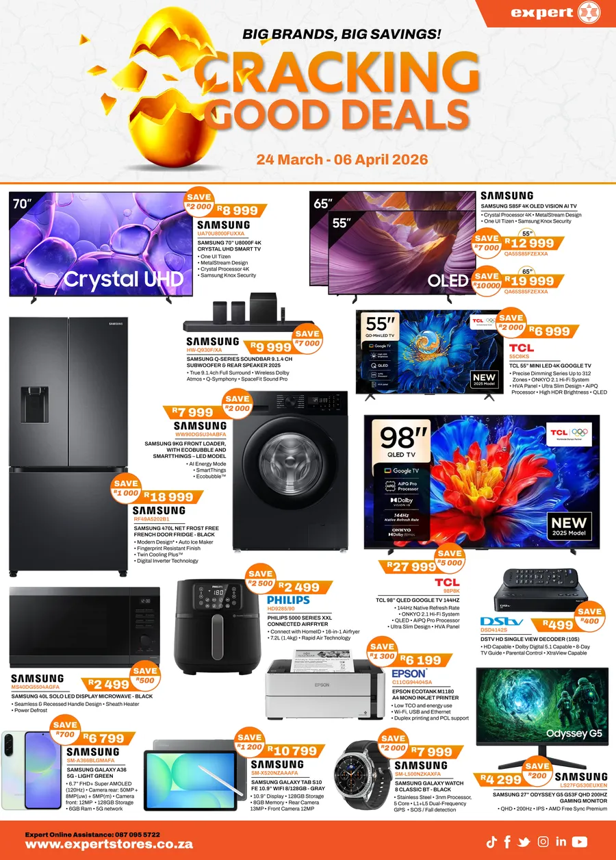 Expert Stores : Cracking Good Deals (24 March - 06 April 2026)