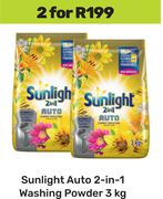 Sunlight Auto 2-In-1 Washing Powder-For 2 x 3kg
