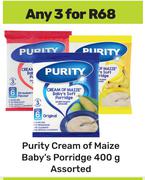Purity Cream Of Maize Baby's Porridge Assorted-For Any 3 x 400g