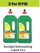Sunlight Dishwashing Liquid-For 2 x 1.5Ltr