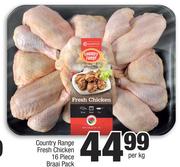 Country Range Fresh Chicken 16 Braai Pack-Per Kg