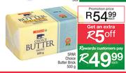 Spar Choice Butter Brick-500g Each