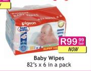 Pigeon Baby Wipes-6x82's Each