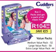 Cuddlers Value Packs (Large) - 50's Each