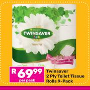 Twinsaver 2 Ply Toilet Tissue Rolls (9 Pack)-Per Pack
