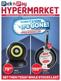 Pick n Pay Hypermarket : Hyper Specials (23 September - 06 October 2024 While Stocks Last)