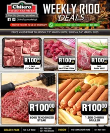 Chikro Food Market : Weekly R100 Deals (13 March - 16 March 2025)