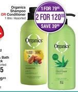 Organics Shampoo Or Conditioner Assorted-For 1 x 1Ltr