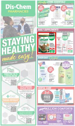 Dis-Chem : Staying Healthy Made Easy (21 July - 14 August 2022), page 1