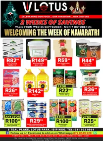 Lotus Fresh Produce / Prayer Goods : 2 Weeks Of Savings (25 September - 07 October 2024)