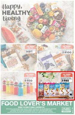 Food Lover's Market Gauteng, Limpopo, North West, Mpumalanga, Free State & Northern Cape : Happy, Healthy Living (31 October - 06 November 2022), page 1