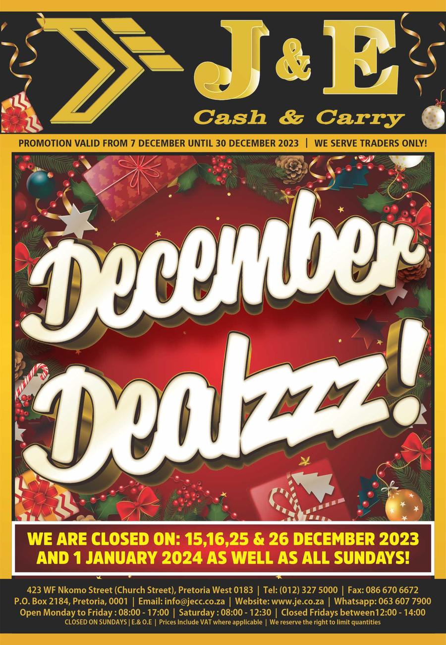 J&E Cash And Carry December Dealz (07 December 30 December 2023