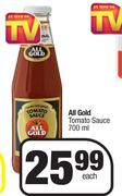 All Gold Tomato Sauce-700ml Each