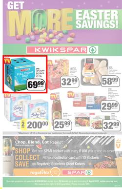 KWIKSPAR EASTERN CAPE : Get More Easter Savings (22 March - 03 April 2022) | Valid In Abbotsford, Beacon Isle, Burt Drive, Butterworth, Cambridge West, Colchester, Dhaysons, East End, Miramar, page 1