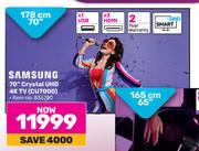 Samsung 70" (178cm) Crystal UHD 4K TV CU7000