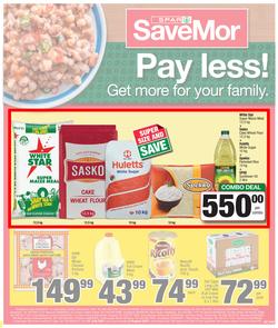 SPAR SAVEMOR EASTERN CAPE : Pay Less (27 July - 8 August 2021) Valid in Alexandria, Dordrecht, Hogsback, Idutywa, Willowvale, Mooiplaas, Richmond, page 1