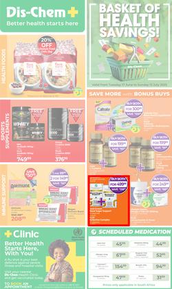 Dis-Chem : Health Savings (17 June - 13 July 2025), page 1