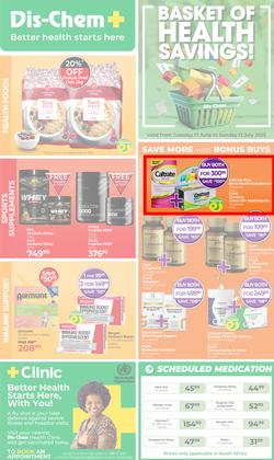 Dis-Chem : Health Savings (17 June - 13 July 2025), page 1
