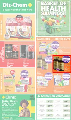 Dis-Chem : Health Savings (17 June - 13 July 2025), page 1
