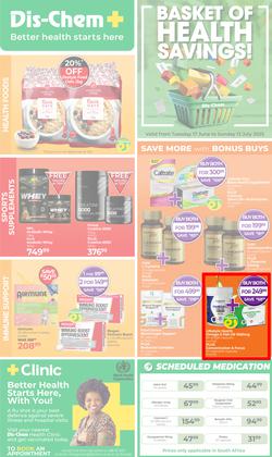 Dis-Chem : Health Savings (17 June - 13 July 2025), page 1