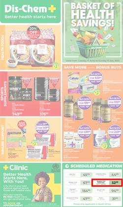 Dis-Chem : Health Savings (17 June - 13 July 2025), page 1