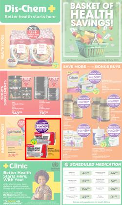 Dis-Chem : Health Savings (17 June - 13 July 2025), page 1