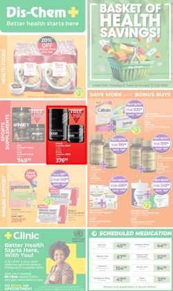 Dis-Chem : Health Savings (17 June - 13 July 2025), page 1