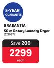 Brabantia 50m Rotary Laundry Dryer 321697-Each