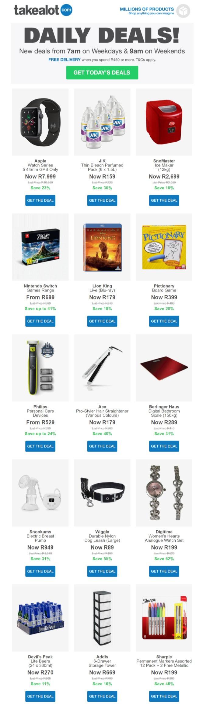 Takealot daily deals watches hot sale