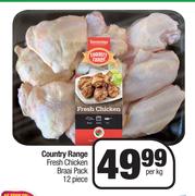 Country Range Fresh Chicken Braai Pack 12 Piece-Per kg