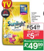 Sunlight 2 In 1 Hand Washing Powder (Selected)-3kg