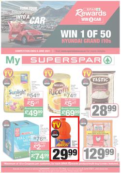 SUPERSPAR EASTERN CAPE : My Superspar (25 May - 6 June 2021) Valid in Despatch, Sunridge, Nicks Food Berea, Vincent, Knysna, George, Jeffery's Bay, St. Francis Bay, Port Alfred, Uitenhage, Queenstown, page 1