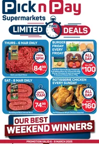 Pick n Pay Gauteng, Free State, North West, Mpumalanga, Limpopo & Northern Cape : Weekend Specials (06 March - 09 March 2025)