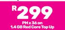 0Samsung Galaxy A06 Smartphone-On 1.4GB Red Core Top Up