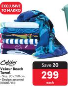 Colibri Velour Beach Towel-Each