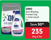 Omo Auto Washing Powder 3Kg Or Auto Liquid 2Ltr-For Any 2