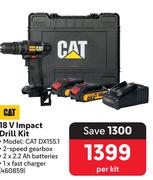 Cat 18V Impact Drill Kit CAT DX155.1-Per Kit