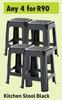 Kitchen Stool (Black)- For Any 4