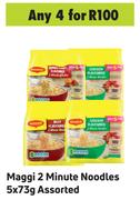 Maggi 2 Minute Noodles 5x73g Assorted- For Any 4