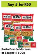 Pasta Grande Macaroni Or Spaghetti 500g- For Any 5