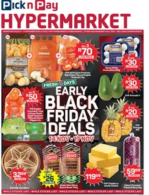 Pick n Pay Hypermarket Western Cape : Early Black Friday Specials (14 November - 17 November 2024)